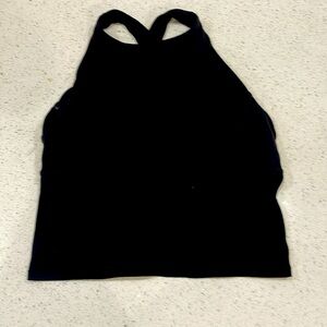 Black workout tank top